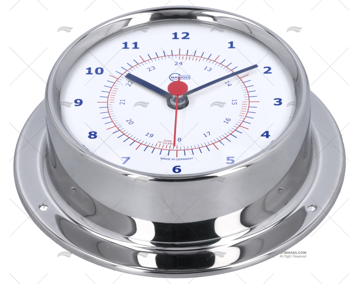 STAINLESS STEEL CLOCK 85mm BARIGO