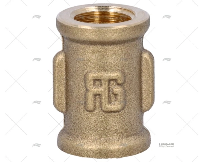 BRASS COUPLER FEMALE-FEMALE 1/4' GUIDI