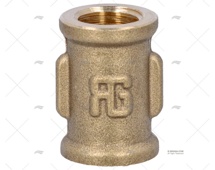 BRASS COUPLER FEMALE-FEMALE 1/4' GUIDI