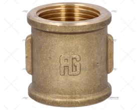 BRASS COUPLER FEMALE-FEMALE 1' GUIDI