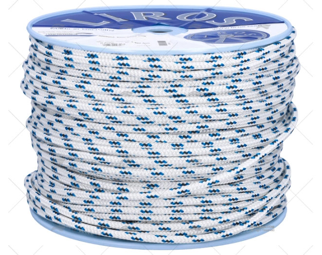 HALYARD ALLROUND 08mm WHITE/BLUE 200m LIROS