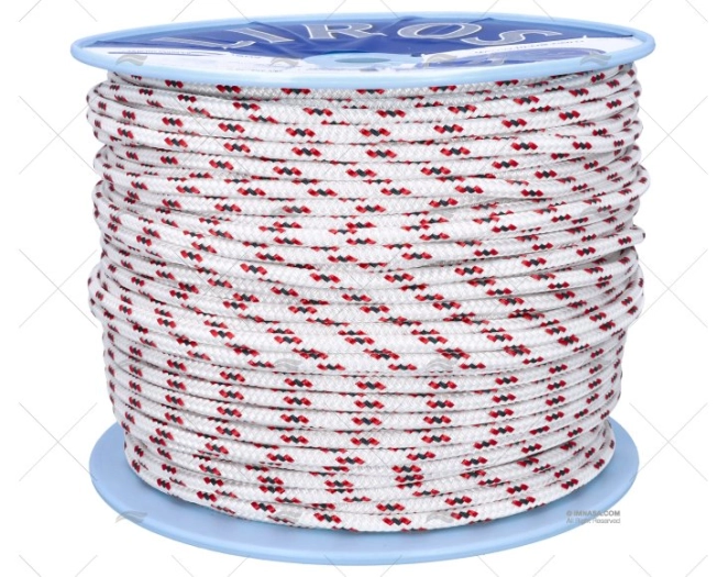 HALYARD ALLROUND 08mm WHITE/RED 200m LIROS