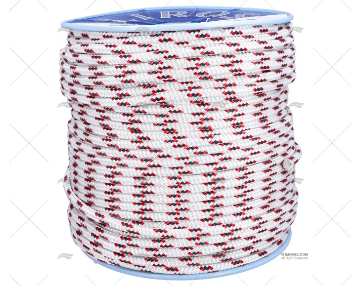 HALYARD ALLROUND 10mm WHITE/RED 200m LIROS