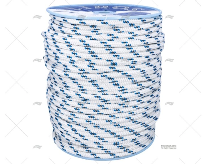 HALYARD ALLROUND 12mm WHITE/BLUE 200m LIROS