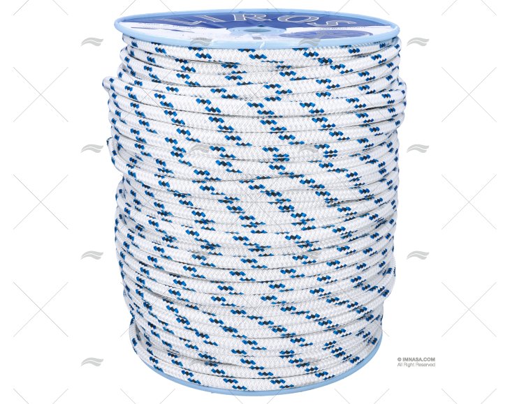 HALYARD ALLROUND 12mm WHITE/BLUE 200m LIROS