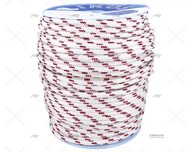 HALYARD ALLROUND 12mm WHITE/RED 200m LIROS