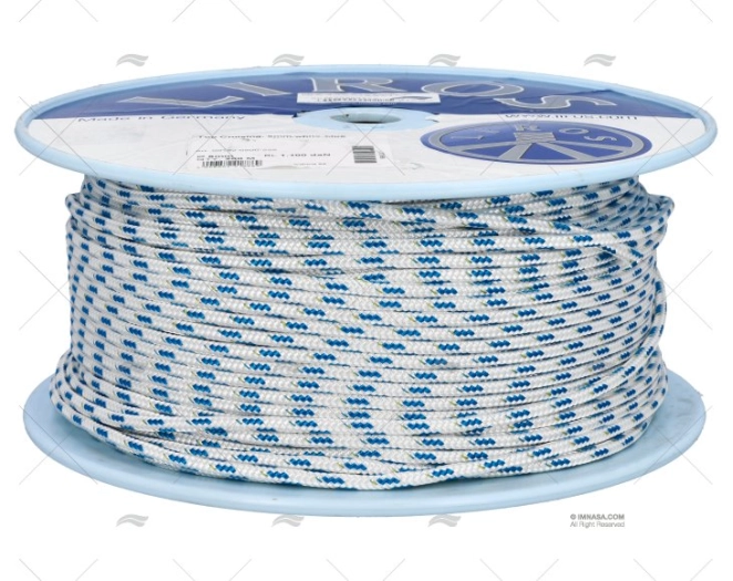 CORDAGE TOP-CRUISING 06mm BLANC/BLEU 200 LIROS