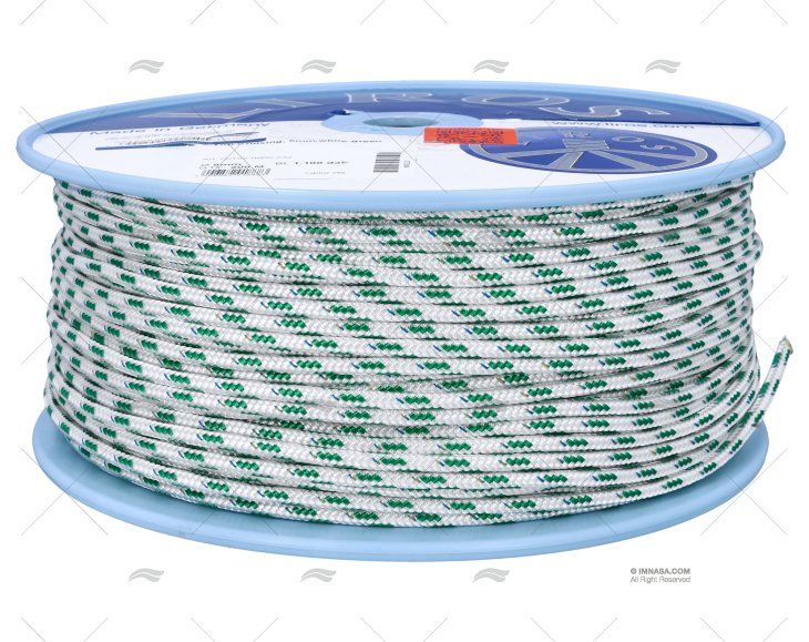 ROPE TOP-CRUISING 06mm WHITE/GREEN 200m LIROS