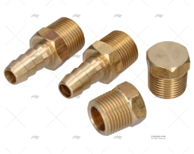 BRASS FITTING PLUGS MOUNTING HEAD