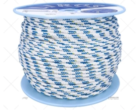 CORDAGE TOP-CRUISING 08mm BLANC/BLEU 200 LIROS