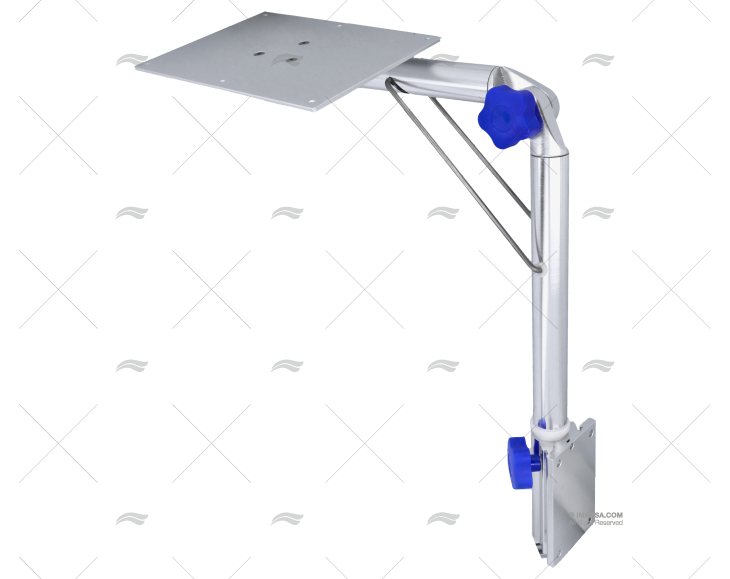 MESA DE ALUMÍNIO SUPORTE LATERAL FORMA