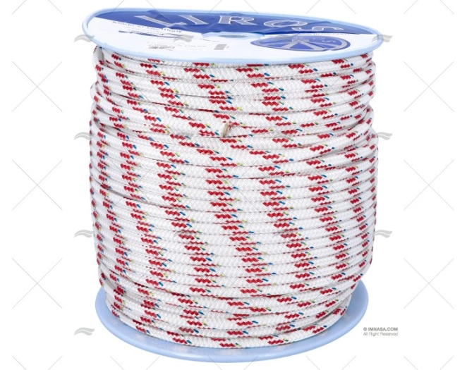 ROPE TOP-CRUISING 10mm WHITE/RED 200m LIROS