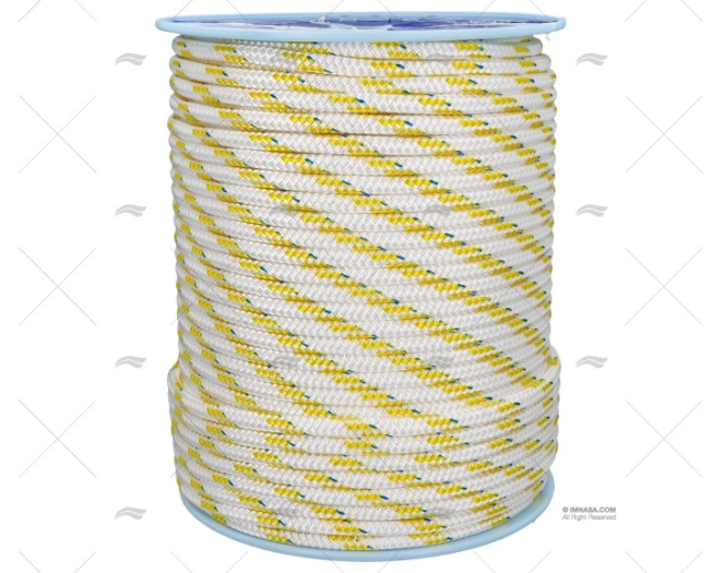 CORDAGE TOP-CRUISING 12mm BLANC/JAUNE 20 LIROS