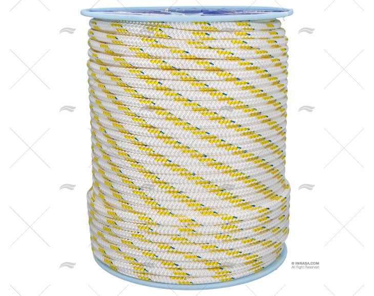 CORDAGE TOP-CRUISING 12mm BLANC/JAUNE 20 LIROS