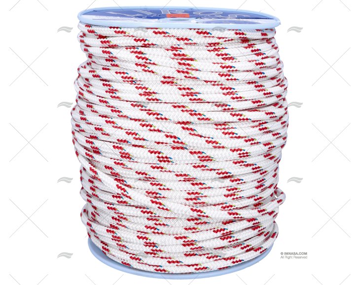 ROPE TOP-CRUISING 12mm WHITE/RED 200m LIROS