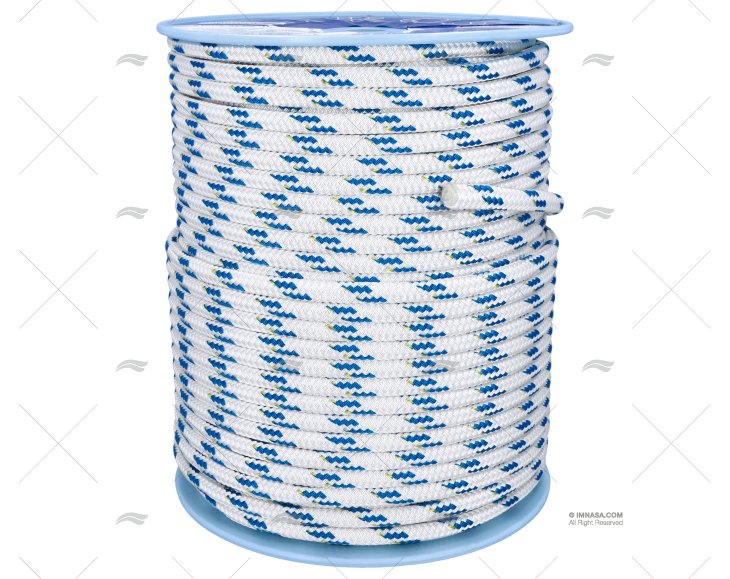 CORDAGE TOP-CRUISING 14mm BLANC/BLEU 150 LIROS