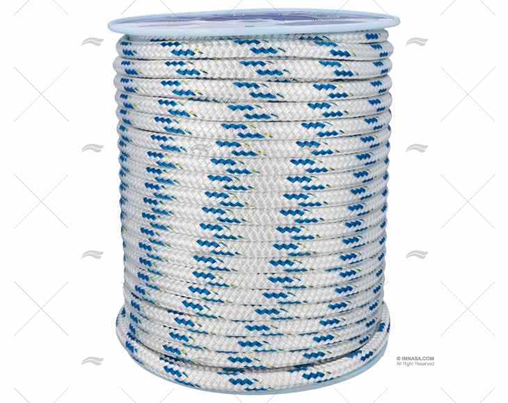 CORDAGE TOP-CRUISING 18MM BLANC/BLEU 100 LIROS