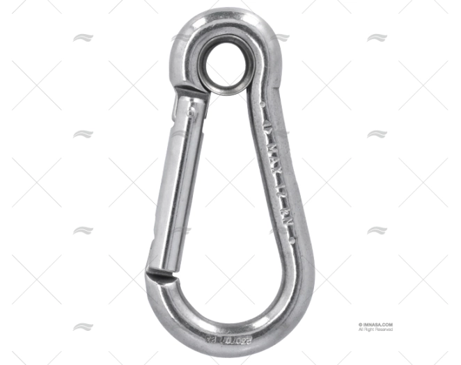 CARABINE HOOK S.S. 10X100mm W/ EYE KONG