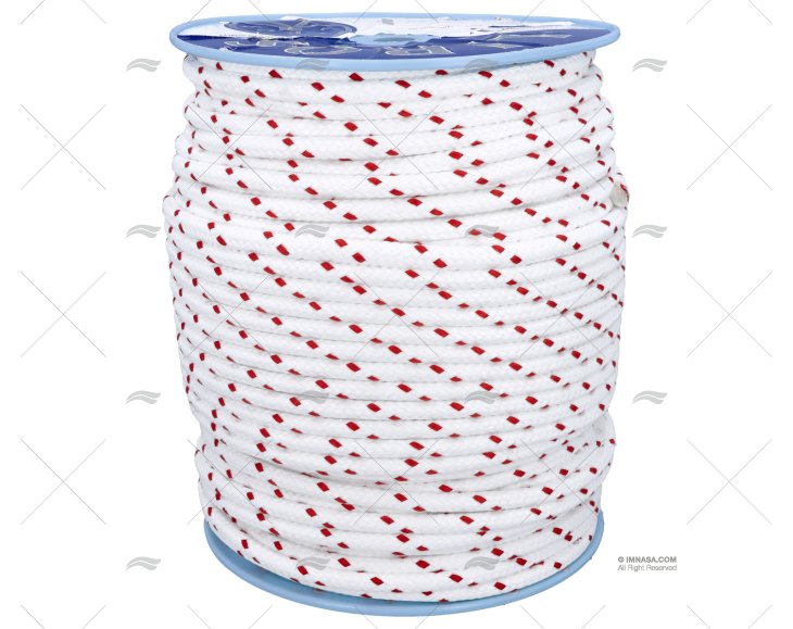 ROPE  STANDARD 12mm WHITE/RED 200m LIROS