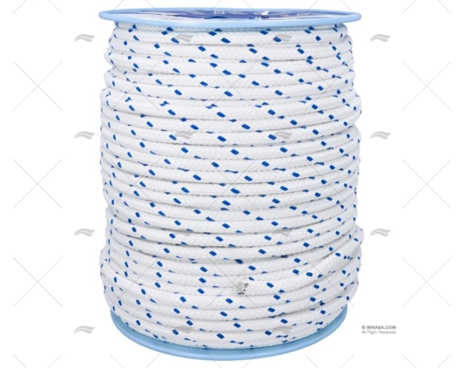 CORDAGE STANDARD 14mm BLANC/BLEU 150m LIROS