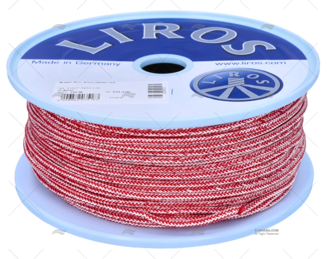 ROPE  MAGIC PRO 04mm BLANCO/ROJO 100MT LIROS