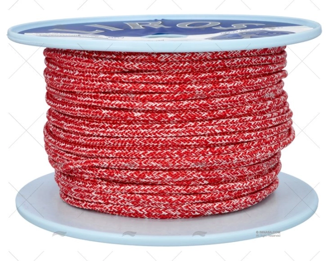 CORDAGE MAGIC PRO 06mm BLANC/ROUGE 100m LIROS