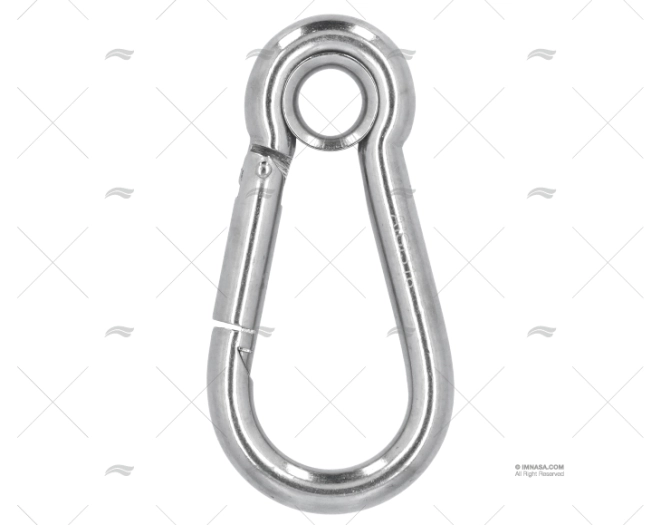 CARABINE HOOK W/EYE S.S.316 10x100mm