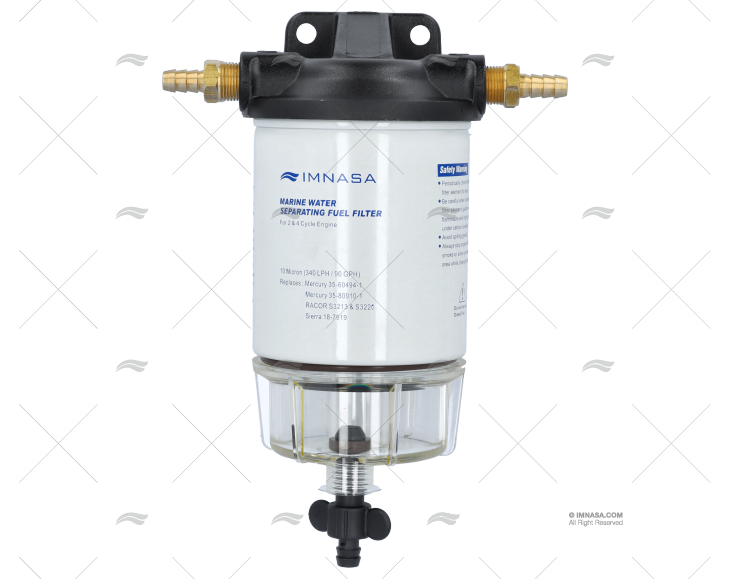 MERCURY FUEL FILTER W/CLEAR BOWL AND ALU