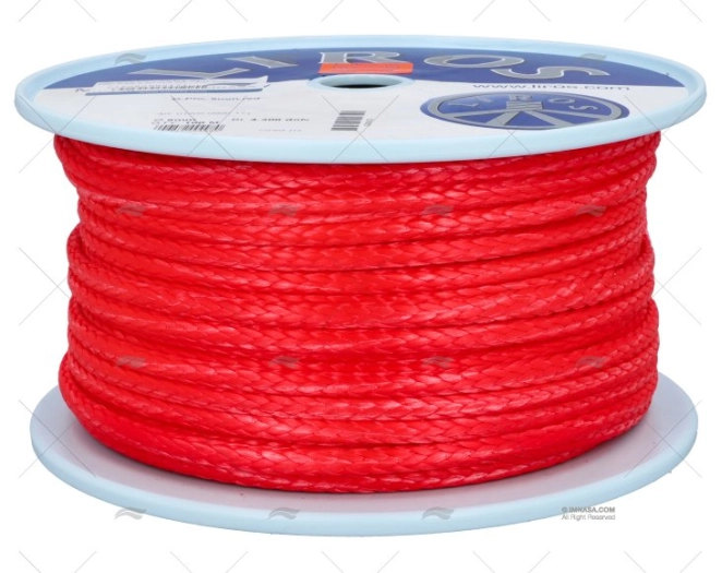 ROPE  LIROS D-PRO 06mm RED / ROLL 100MT LIROS