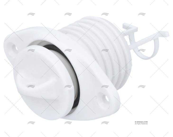 THREADED DRAINAGE PLUG WHITE RIVIERA