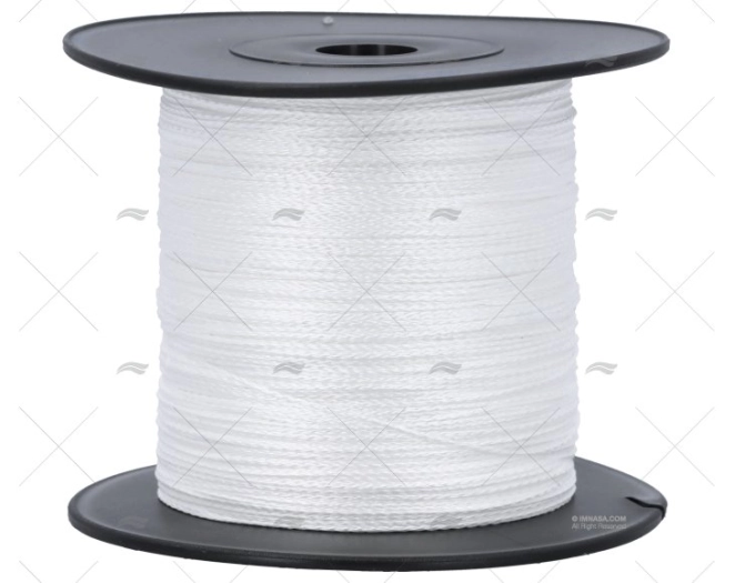 CORDAGE DYNEEMA TRESSE 0,40mm BLANC 500m LIROS