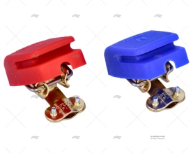 BORNES BATTERIE PAIR ROUGE/BLEU