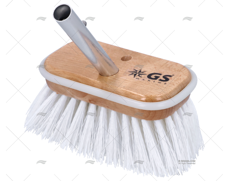 STIFF DECK BRUSH WHITE 6" GS IMNASA