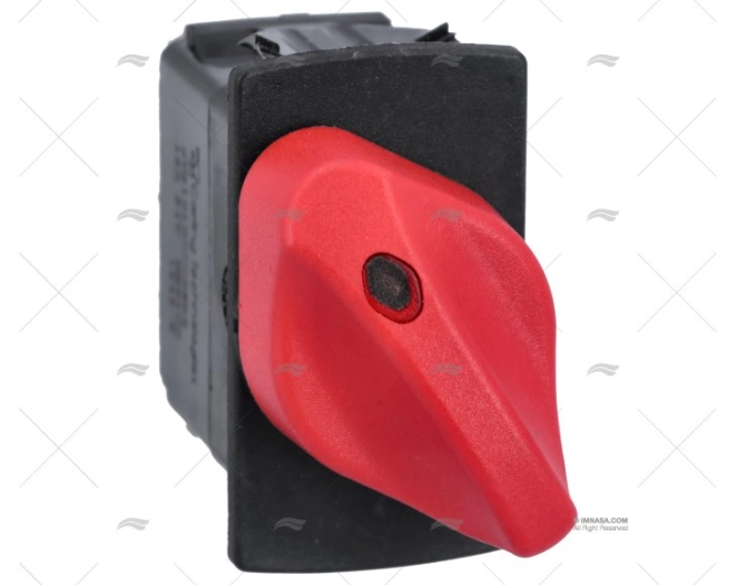 INTER. ROTAT. VERMELHO ON/OFF 1 LED 24V CARLINGSWITCH