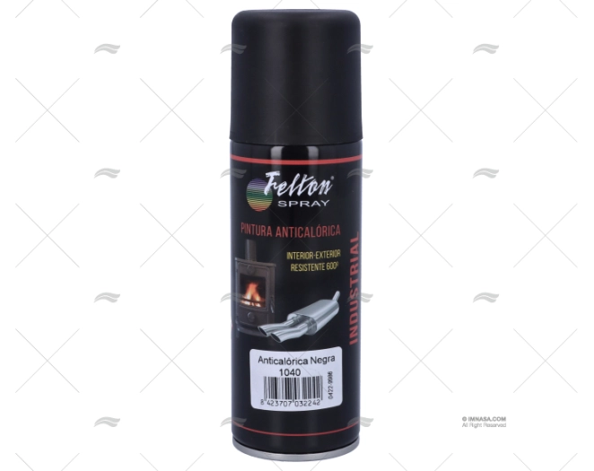 SPRAY PINTURA 300º NEGRA  200 ml.