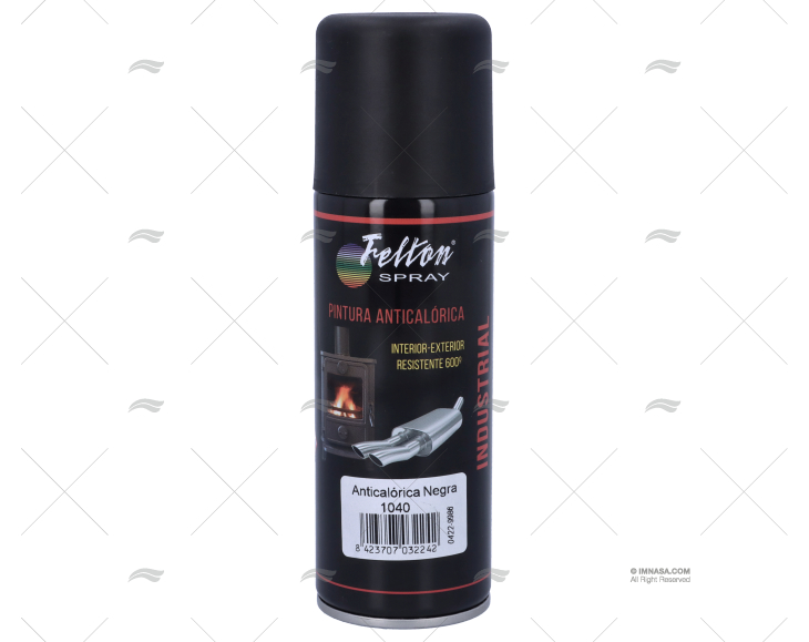 SPRAY PINTURA 300º NEGRA  200 ml.