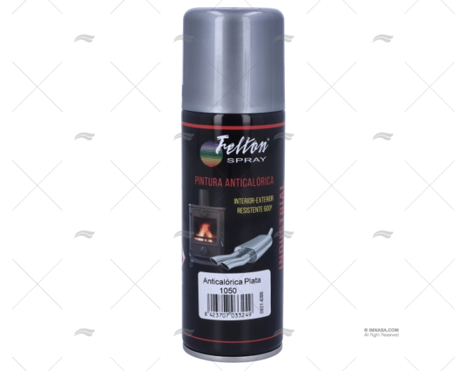 HEAT RESISTANT PAINT SPRAY GREY 200 ml.