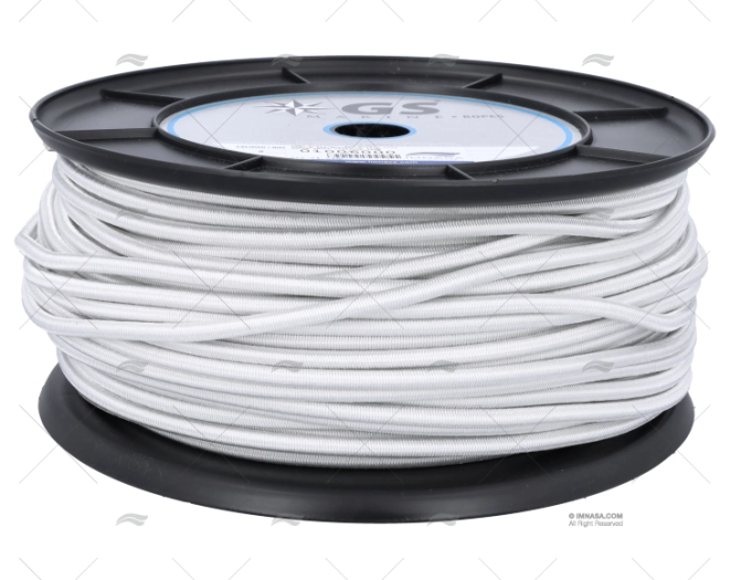 WHITE SHOCK CORD 6mm 100M