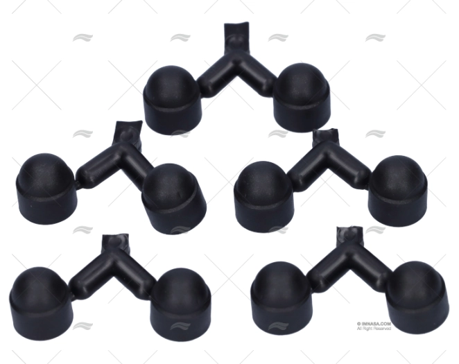 NUT COVER 10mm BLACK (10pcs)