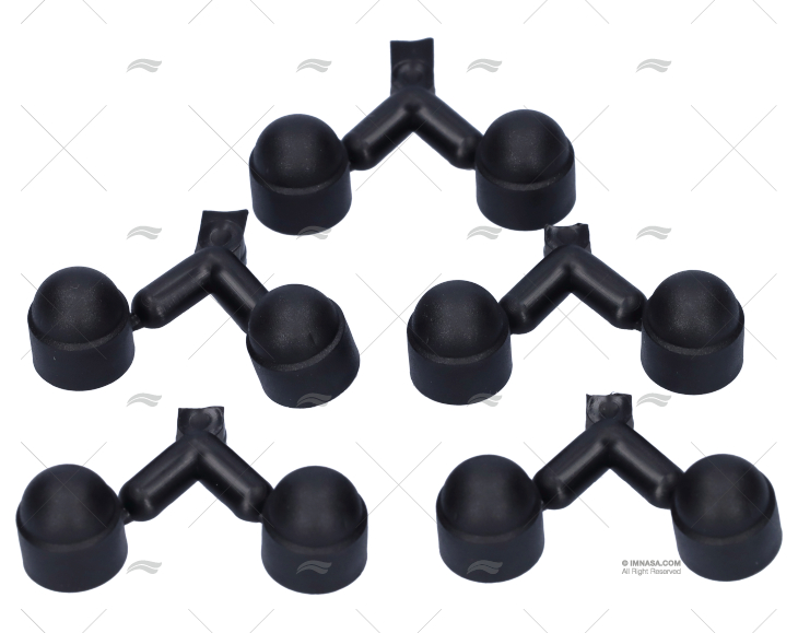 NUT COVER 10mm BLACK (10pcs)