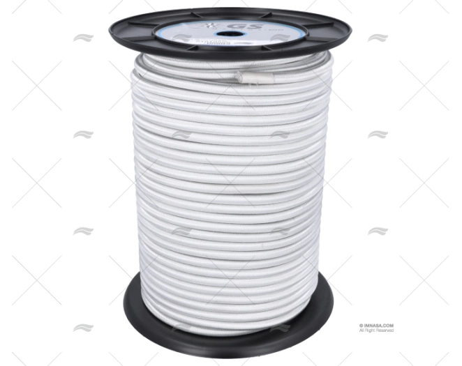 WHITE SHOCK CORD 10mm 100M