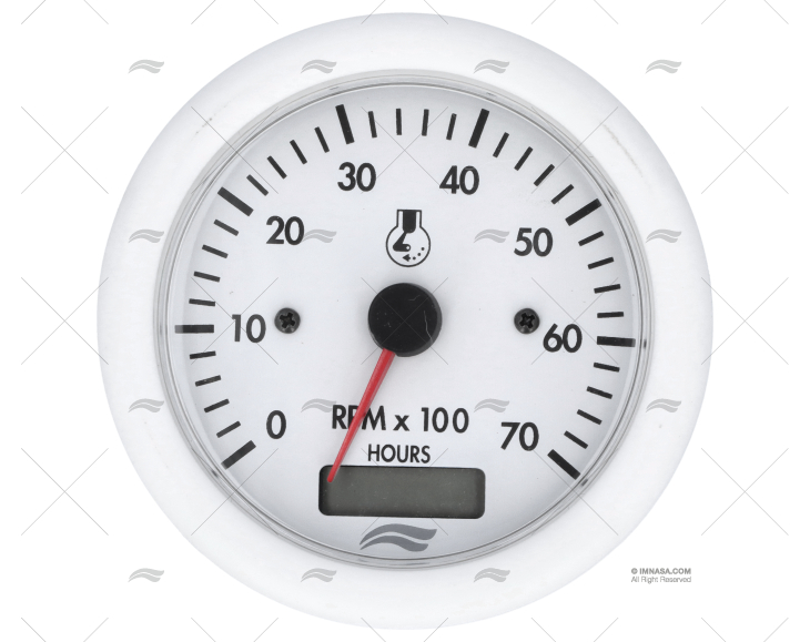 TACOMETRE IMB 7000 RPM 12V AVEC HOROMETR IMNASA