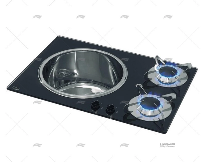 GAS HOB UNIT 2 BURNERS 300 X 180 CAN