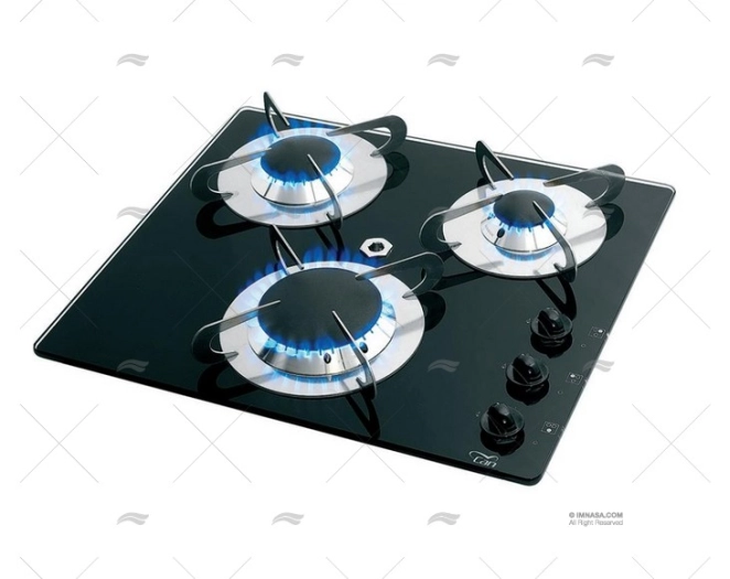 COCINA SERIE BLACK 3 FOGONES 420 X CAN