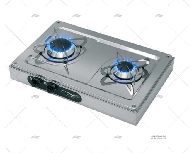 GAS HOB UNIT 2 BURNERS 440X290 "HOTTY" CAN