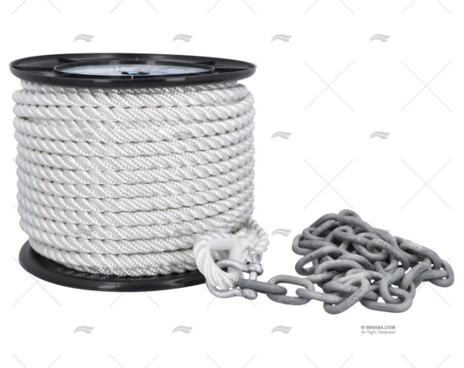 KIT MOUILLAGE CORDAGE/CHAINE 50MTS/12MM