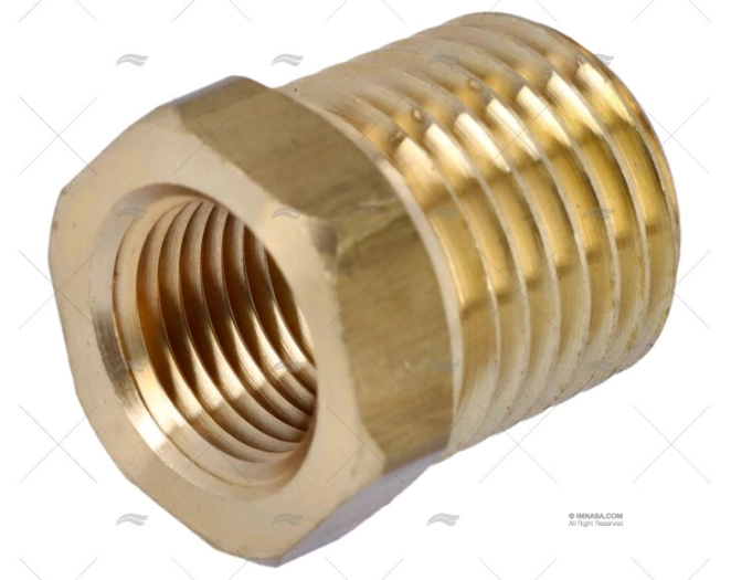 BRASS FITTING  REDUCER  1/4"NPT + -1/8"