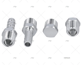 CONECTOR KIT ALUMINIO 2UD 3/8"NPT + 2TAP