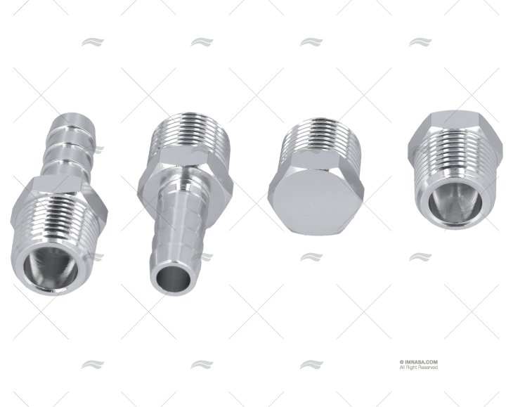 ALUMINIUM KIT 2UD 3/8"NPT + 2 PLUGS