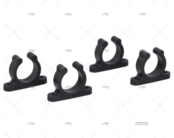 STANDARD TUBE CLIPS 25mm BLACK